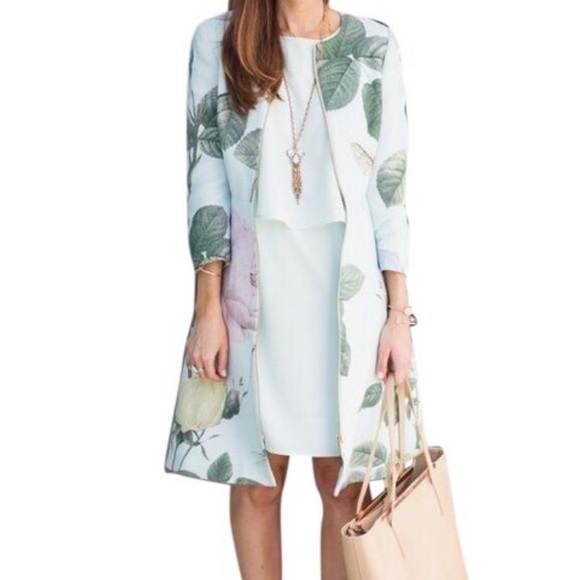 Ted Baker Dresses & Skirts - NWT Ted Baker Rose Print Floral Midi Dress Coat